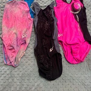 GK Pink and Black Gymnastics Leotards